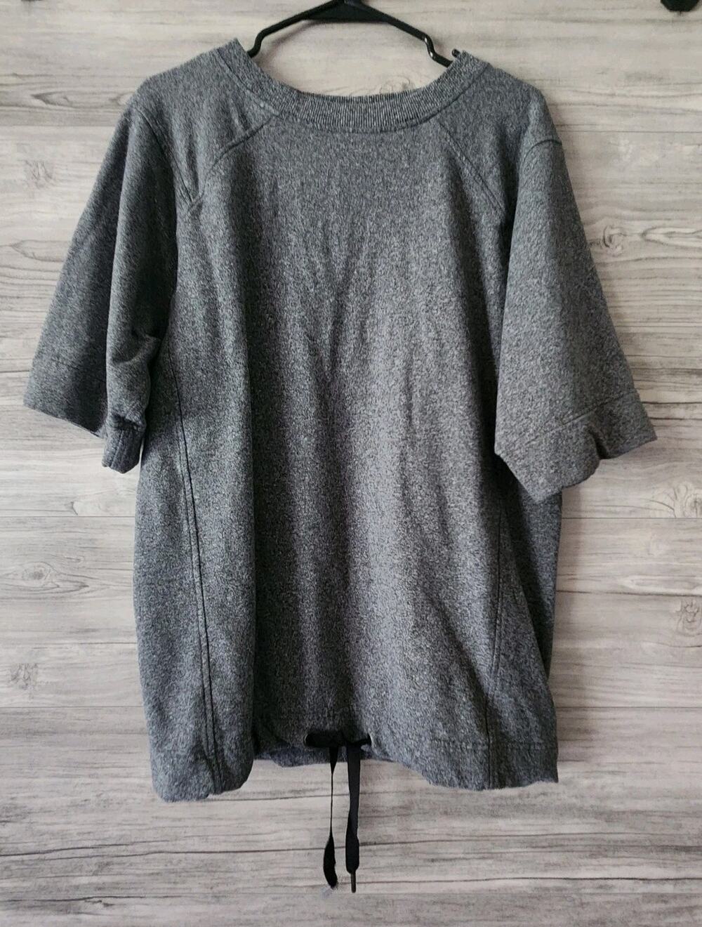 Lululemon Cotton Elastane Short Sleeve Tunic Drawstring SweaterShirt size 6?